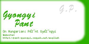 gyongyi pant business card